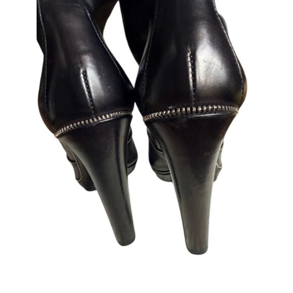 Alaïa Paris Black Leather Knee-High Zipper Boots 40.5 Italy - Picture 8 of 12